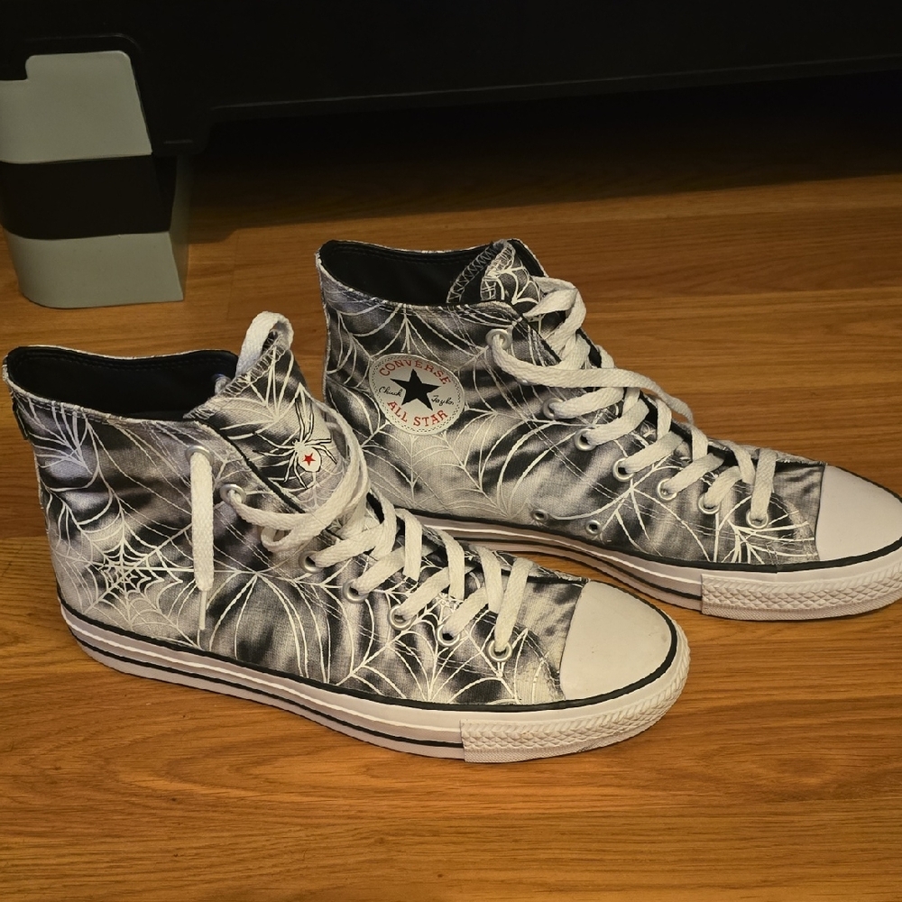 Converse All Star Black and White Web High Tops